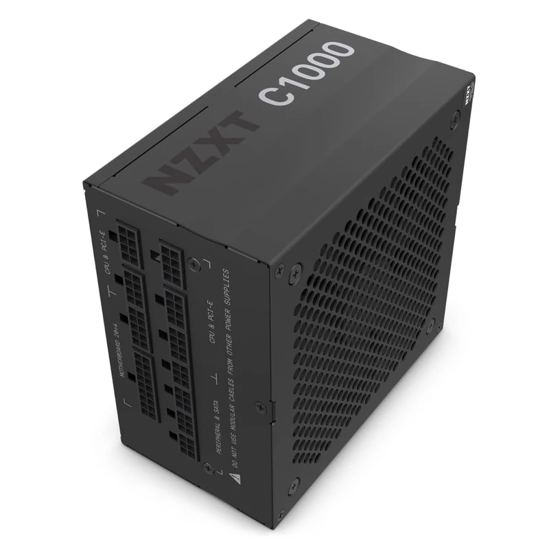 NZXT C1000 PSU - PA-0G1BB-UK - 1000 Watt PSU - 80+ Gold Certified - Fully Modular - Sleeved Cables - ATX Gaming Power Supply