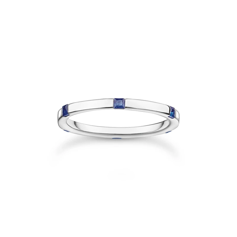 Thomas Sabo ring with blue stones 925 sterling silver TR2396-699-32-54