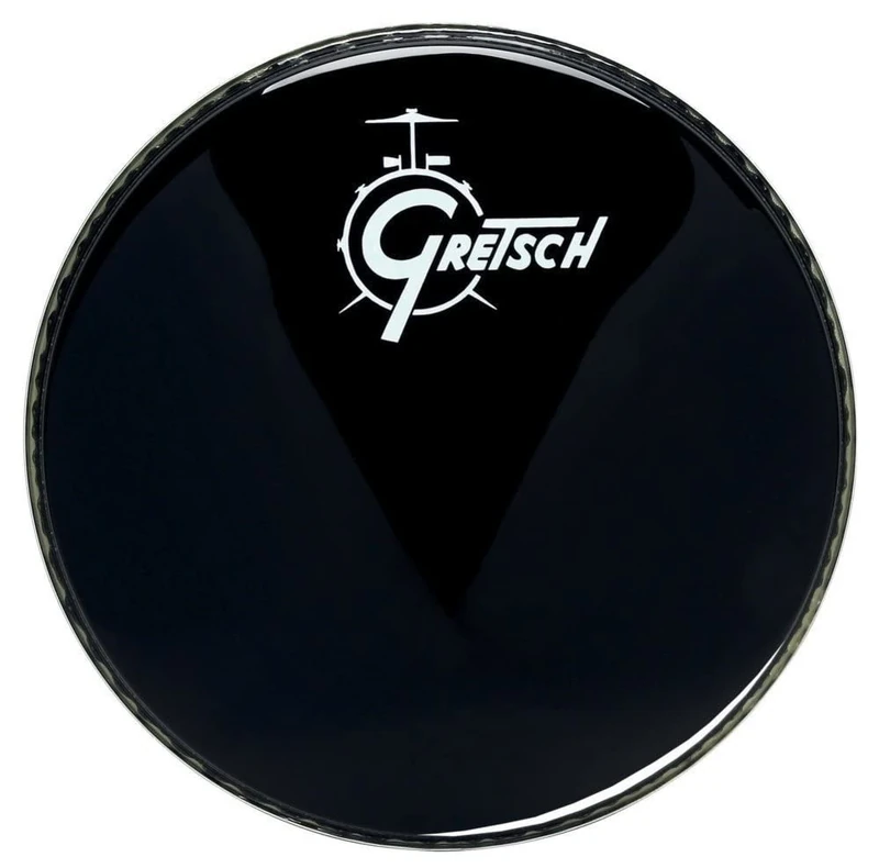 Gretsch Drumhead - Bass Drum Resonant Head - Ambassador - Ebony - 26'' - Logo centred - GRDHEB26