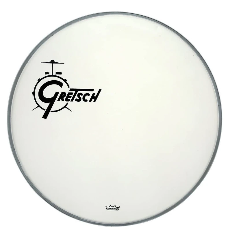 Gretsch Drumhead - Bass Drum Resonant Head - Ambassador - white coated - 26'' - Logo offset left - GRDHCW26O