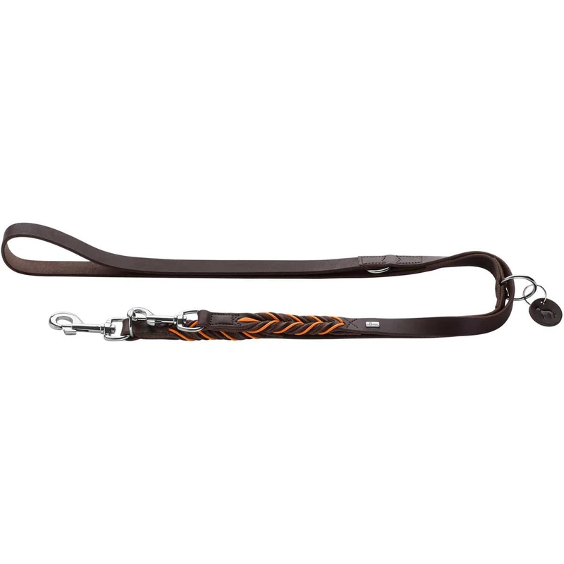 HUNTER Solid Education Cord Adjustable Lead Lead Dark Brown/Orange Durable Leather Decorative Polyester Rope Handmade with Key Chain Size 20/200