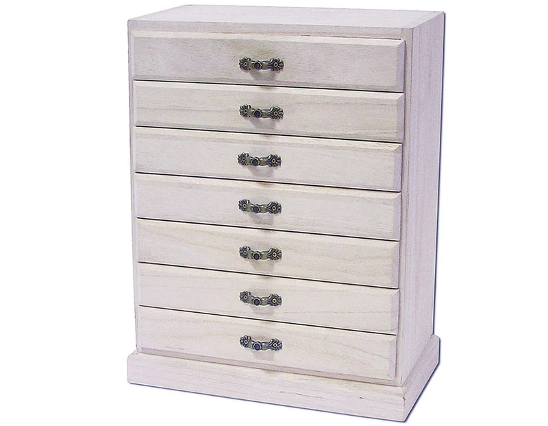 INNSPIRO Chest of drawers Balsa wood 7 drawers 25x13x33 cm. (221) - Image 1