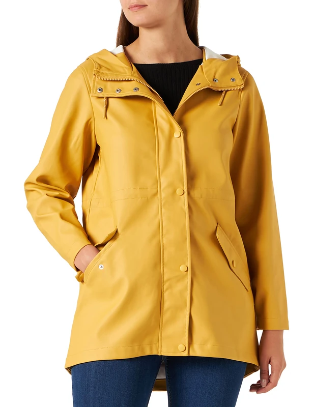 VERO MODA TALL Women's Vmmalou Coated Jacket Noos Tall, Amber Gold, XS