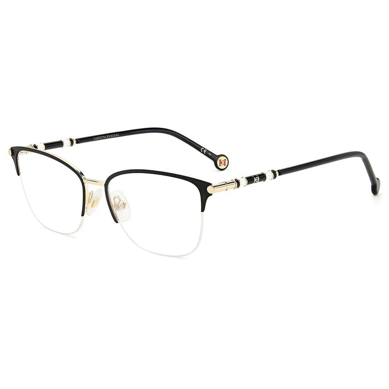 Carolina Herrera Ch 0033 RHL/17 GOLD BLACK Eyewear Women's Steel, Standard, 53