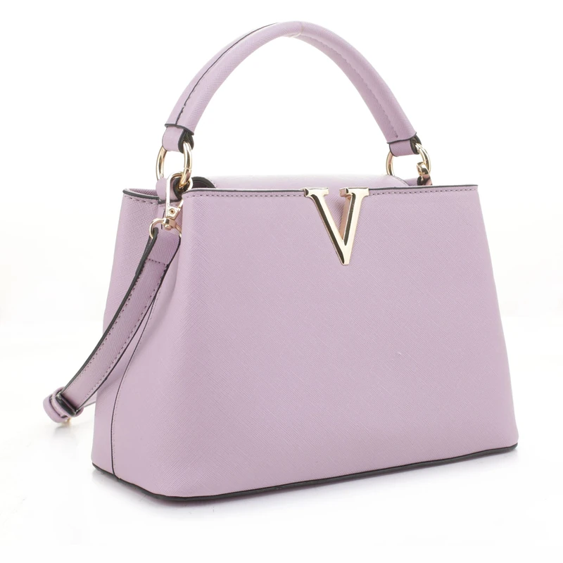 EVVE Women's Small Satchel Bag Classic Top Handle Purses Fashion Crossbody Handbags with Shoulder Strap, Lilac