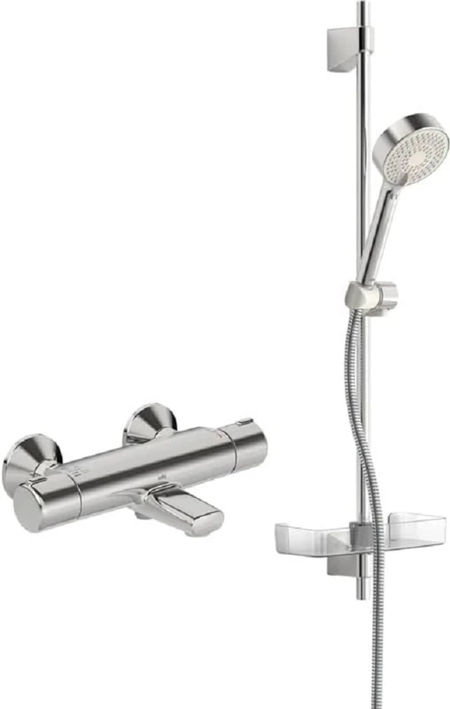 ORAS Nova 7414U Thermostatic Bath Mixer Faucet, Chrome, Silver, Metallic