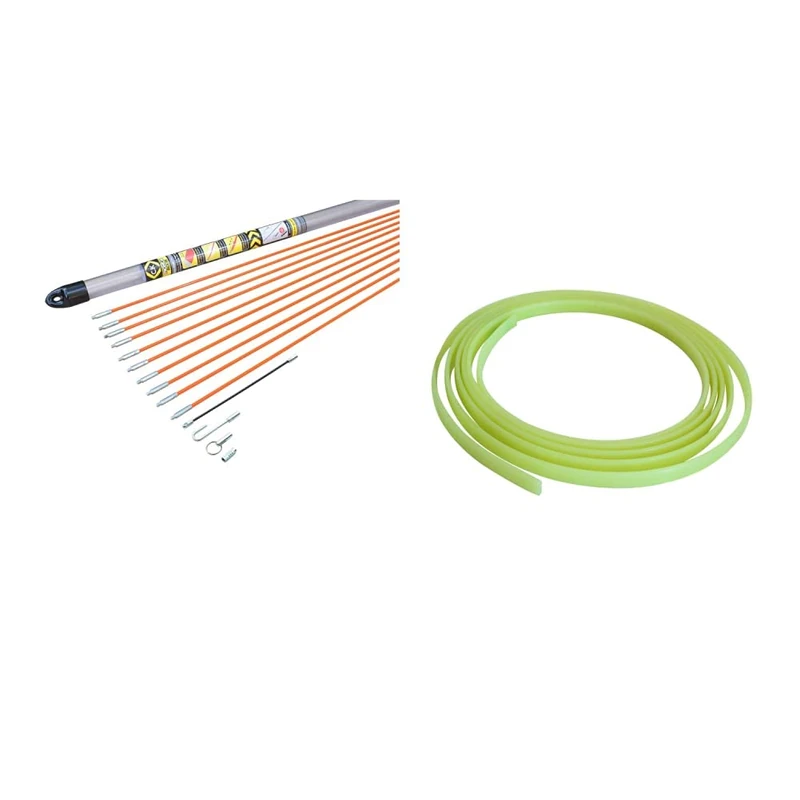 C.K T5410 Mighty Cable Rod Set, Set of 14 Pieces & Gloworm Cable Router, Phosphorescent, 4 Meter