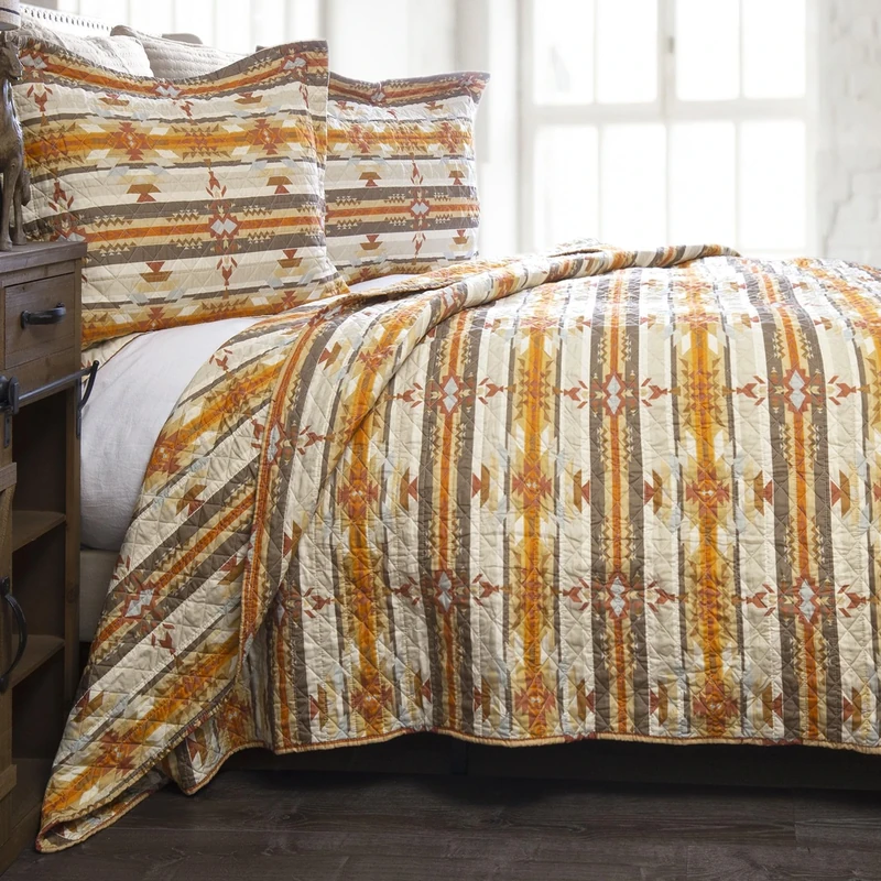 Carstens Quilt Set, Polyester, Beige, King