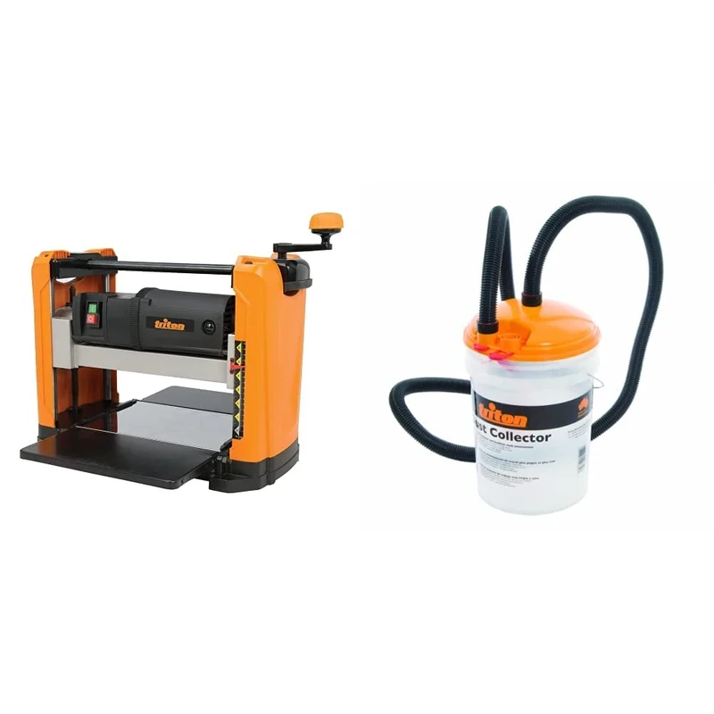 Triton 1100W Thicknesser 317mm TPT125 (583534) & Dust Collection Bucket 23Ltr DCA300 (330055)