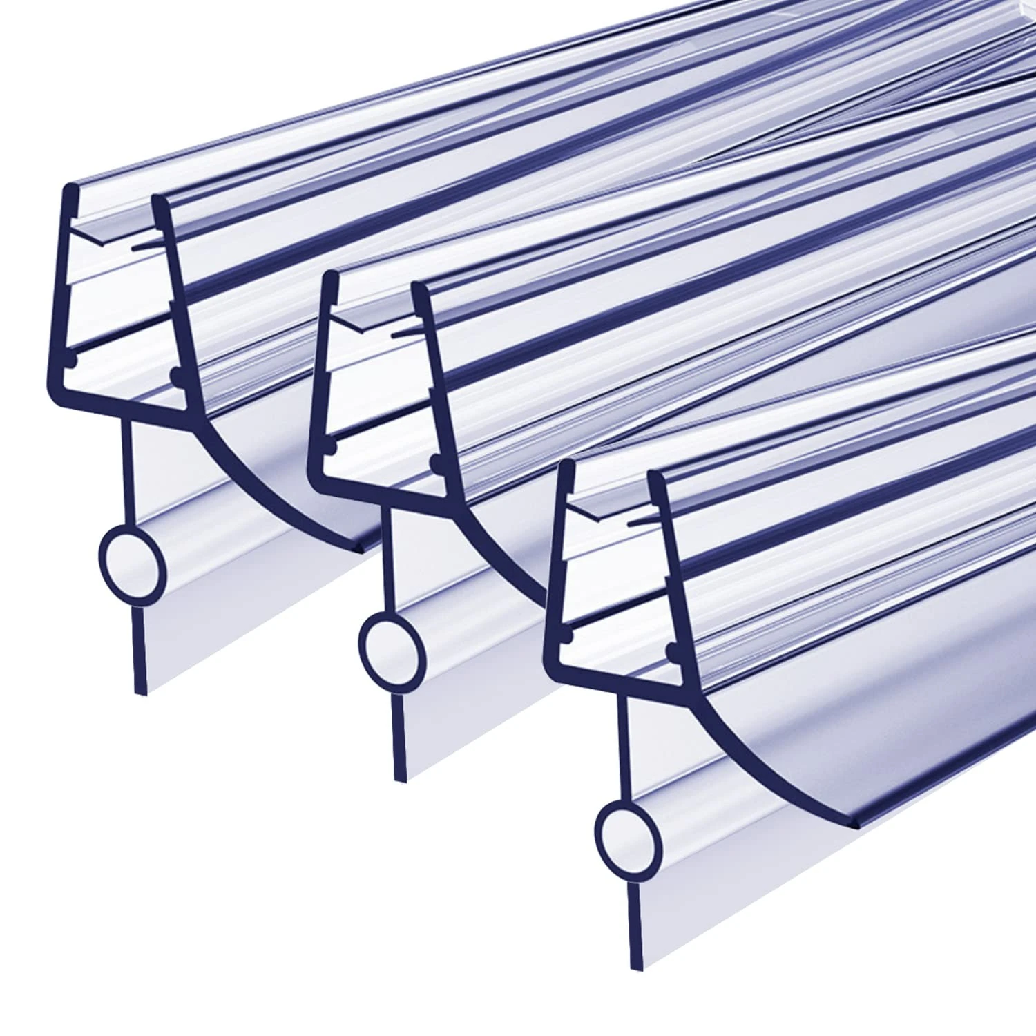 3-Pack Shower Door Seal Strip for 4-6mm Glass,Clear Bath Shower Screen Door Seal Replacement Covers up to 12 mm Gap with 90cm Adjustable Length