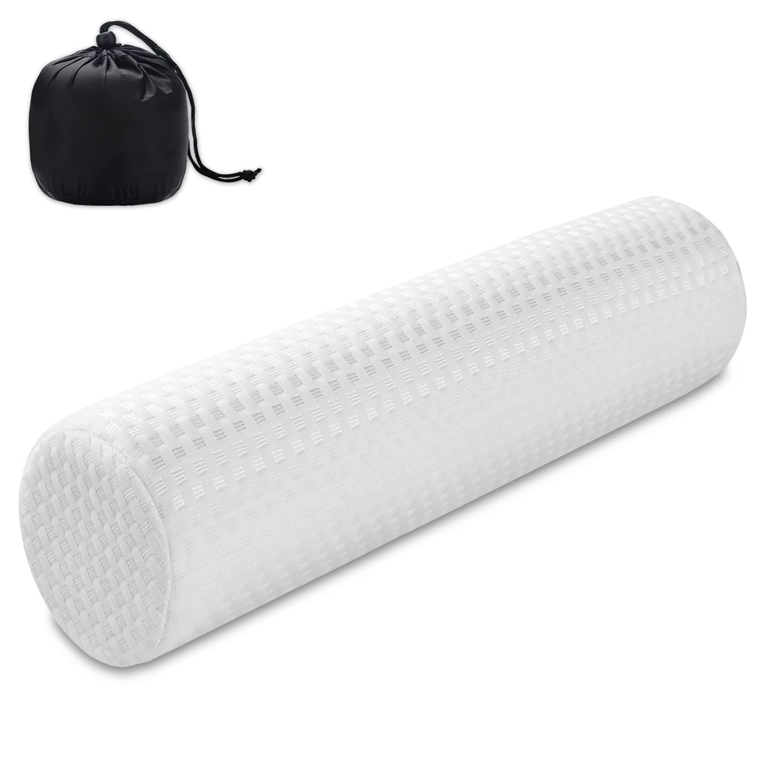 Findigit Cervical Neck Roll Memory Foam Pillow Cylinder Round Bolster Pillow for Neck Pain Relief Sleeping , Round Necks Support Pillow for Head, Back, Legs, and Yoga 18.5"*5"