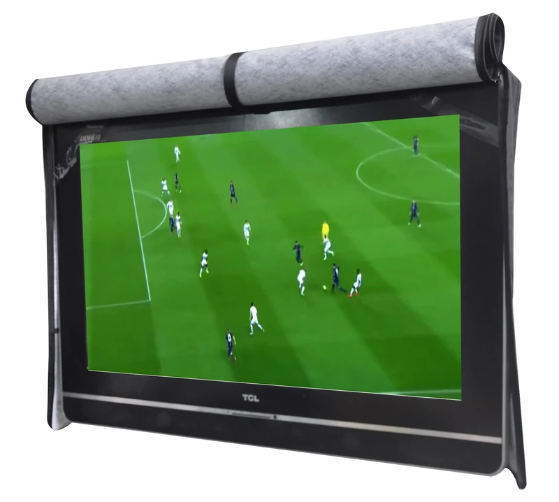 acoveritt Outdoor 80“-85" TV Set Cover,Scratch Resistant Liner Protect LED Screen Best-Compatible with Standard Mounts and Stands (Black)