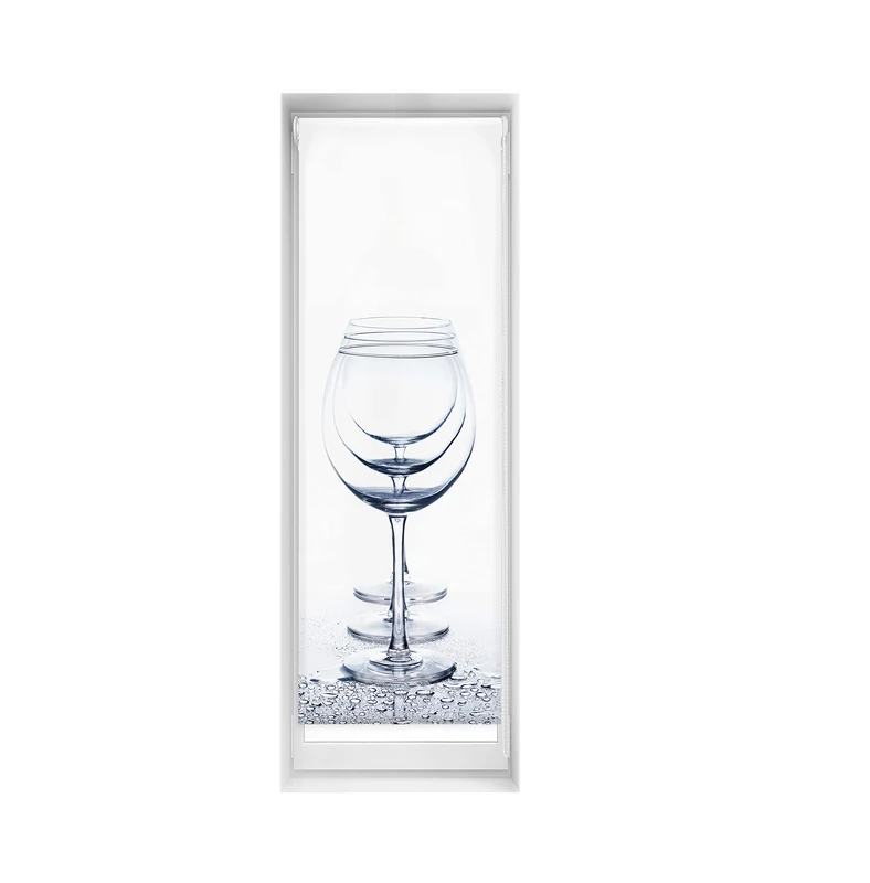 Blindecor Easy Blackout Roller Blind, No Drilling Required, Digital Print, Crystal, 50 x 150 cm (width x height), Fabric Dimensions 47 x 145 cm, Thermal Roller Blind