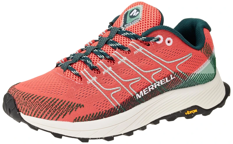 Merrell Women's Moab Flight Trail Running Shoe, Coral, UK 4