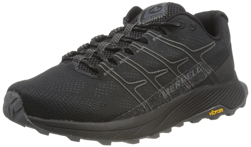 Merrell Men's Moab Flight Trail Running Shoe, Black/Asphalt, UK 6.5