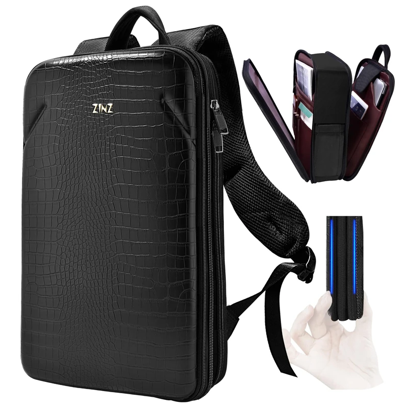 ZINZ Protective Laptop Backpack Expandable Daypack，B01K01