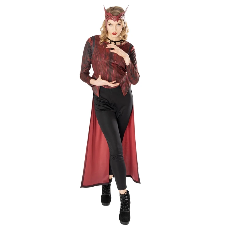 Rubies Official Marvel Dr Strange in the Multiverse of Madness Scarlett Witch Deluxe Ladies Costume, Adult Fancy Dress - Medium Halloween Halloween, World Book Day