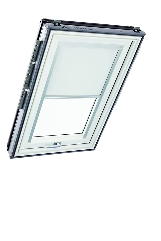 Original Roto Blackout Roller Blind ZRV Almost complete Blackout Guide Rail Silver For Roto Roof Windows Series Designo R6/R8, i8 and Classic 64/84 Size 054/078 | 05/07 Colour White