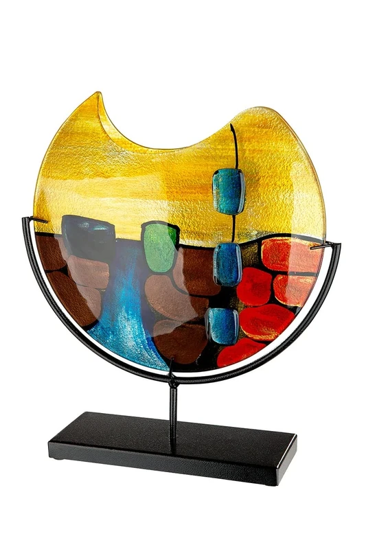 GILDE GlasArt Decorative Vase Murano Round Glass Multicoloured 39931