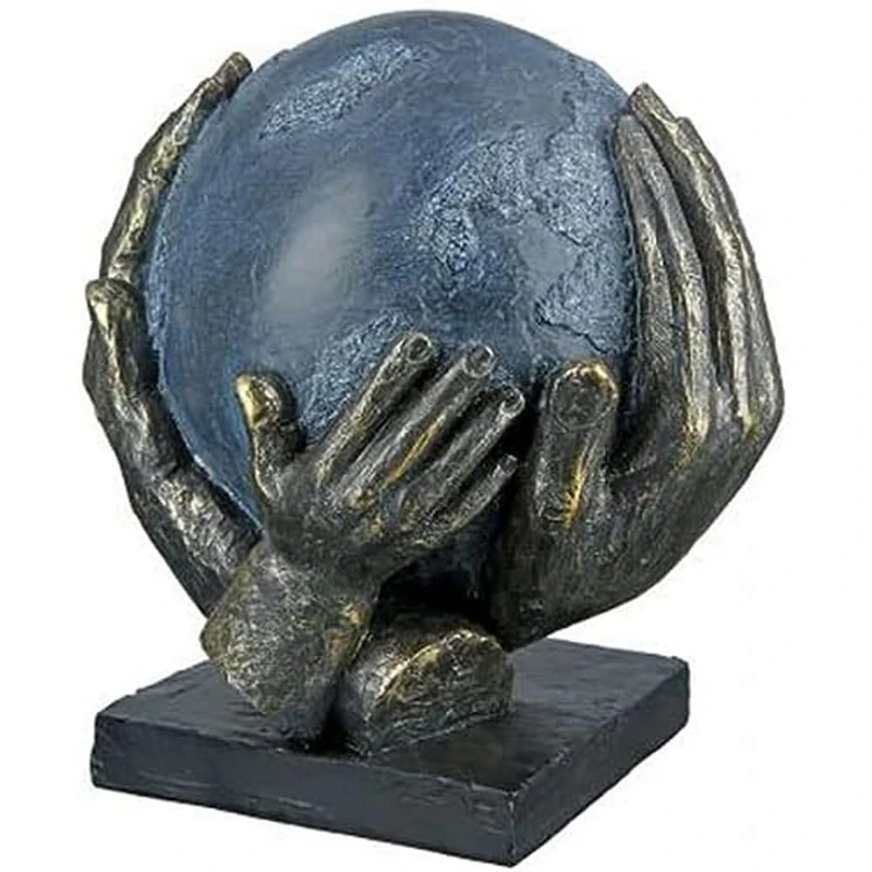 Casablanca modernes Design Sculpture, Resin, Bronze, Grey, Black, Höhe 19 cm