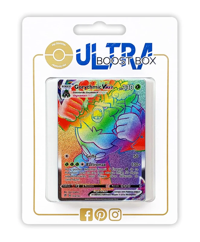 Gorythmic VMAX (Rillaboom VMAX) 193/192 Shiny Rainbow - Ultraboost X Epée et Bouclier 2 Clash des Rebelles - Box of 10 Pokemon French cards - Image 1