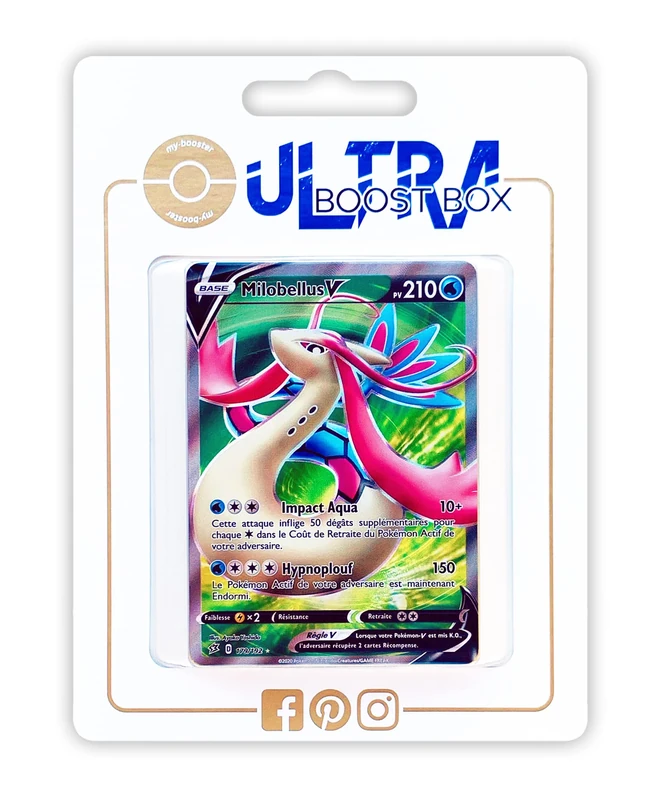 Milobellus V (Milotic V) 179/192 Full Art - Ultraboost X Epée et Bouclier 2 Clash des Rebelles - Box of 10 Pokemon French Cards