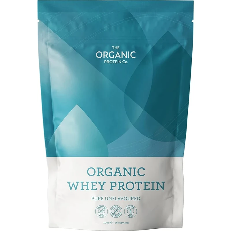 The Organic Protein Co. - Pure Unflavoured Organic Whey Protein Powder | No Additives, Undenatured, Bioactive, UPF Free, No Emulsifiers, Primarily Grass Fed, Vegetarian, Gluten Free – 1.2kg