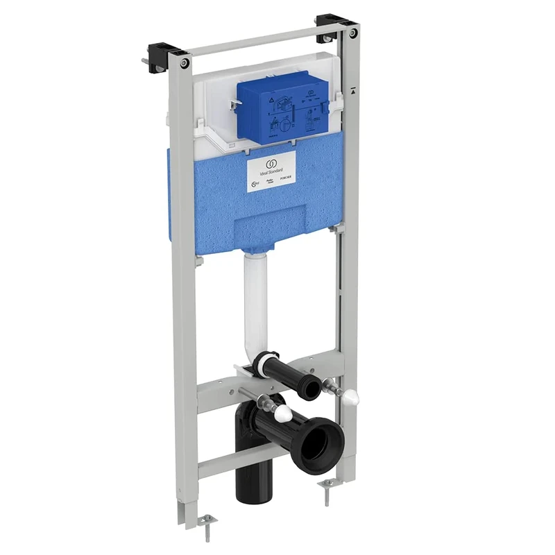 Ideal Standard ProSys Pneumatic Wall Hung Toilet Frame and Cistern, 1150mm Height, 120mm Depth, Front Flush Operation, R031367