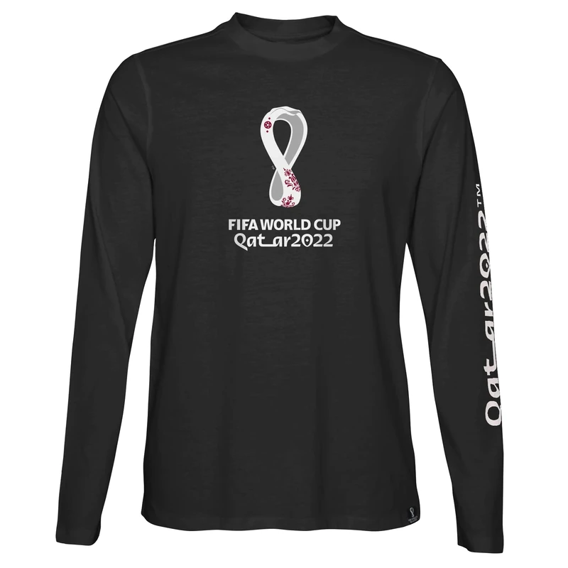 Outerstuff Men's FIFA World Cup Core Long Sleeve Tee T-Shirt, Black, Medium