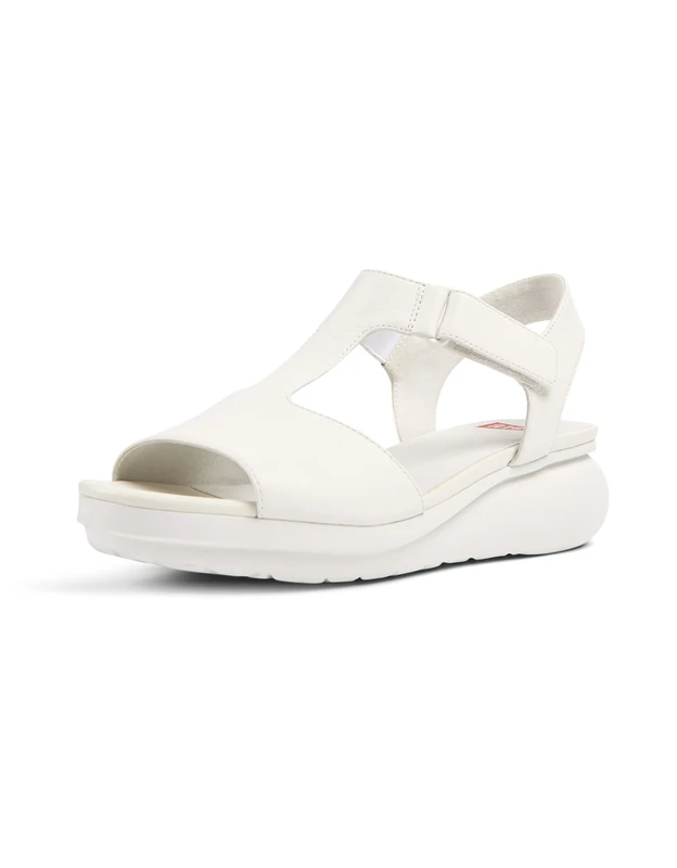 Camper Balloon, Wedge Sandal, White Natural,