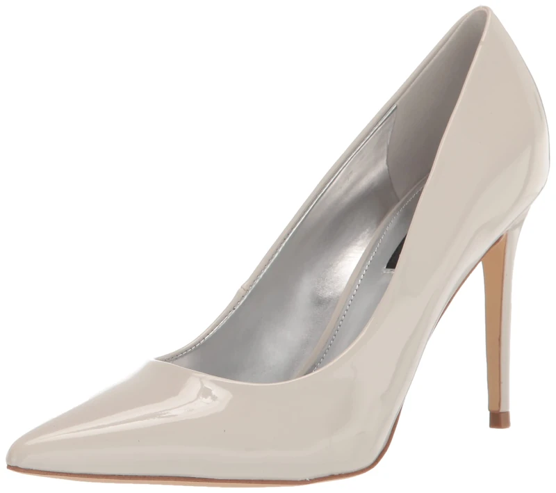 Nine West Women's Fresh Pointy Toe Pump, Off White Patent, 8.5 UK