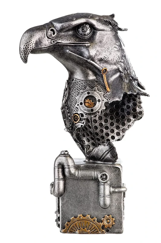 Casablanca modernes Design Sculpture, Resin, Silver Colours, Höhe 27 cm