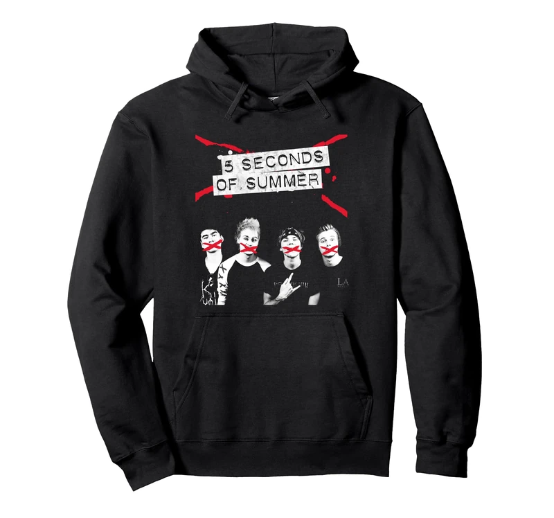 5 Seconds of Summer Crossed Lines Pullover Hoodie
