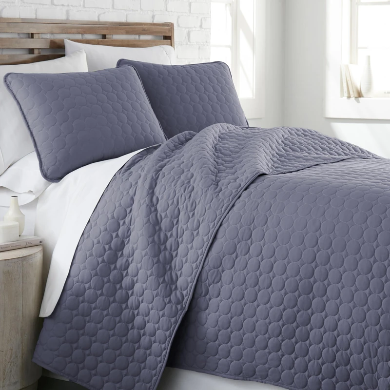 Southshore Fine Living, Inc. Oversized Quilt Cover Bedding Set Lightweight, Soft Coverlet Bedspread 2-Piece with One Matching sham (68 in Wide x 98 in Long), Denim, Twin/Twin XL