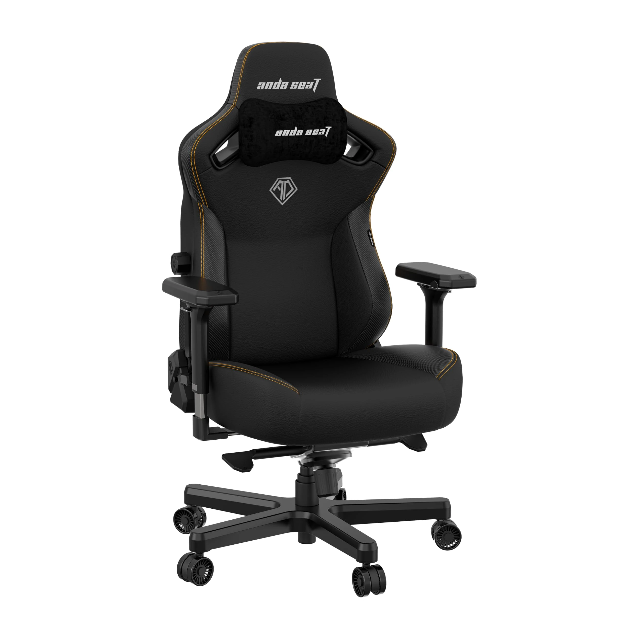 Anda Seat Kaiser 3 Gaming Chair for Adults - Large Reclining Video Game Chairs, PVC leather Ergonomic Gaming Chair, Heavy Duty Neck & Back Lumbar Support - Luxury Black Computer Chairs for Home & Work