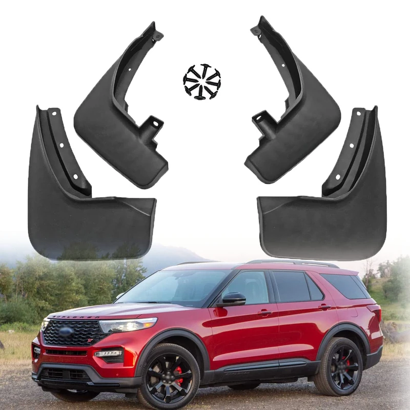 Mud Flaps Kit for Ford Explorer 2020 2021 2022 Mud Splash Guard Mud Flap Accessories Front and Rear 4pcs (for Ford Explorer 2020-2022)