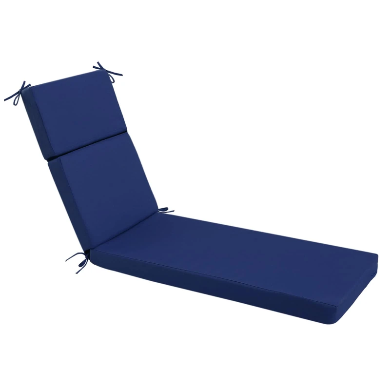 idee-home 72in Polyester Dark Cerulean Plain Rectangular Outdoor/Indoor Zippered Plush Furniture Cushion