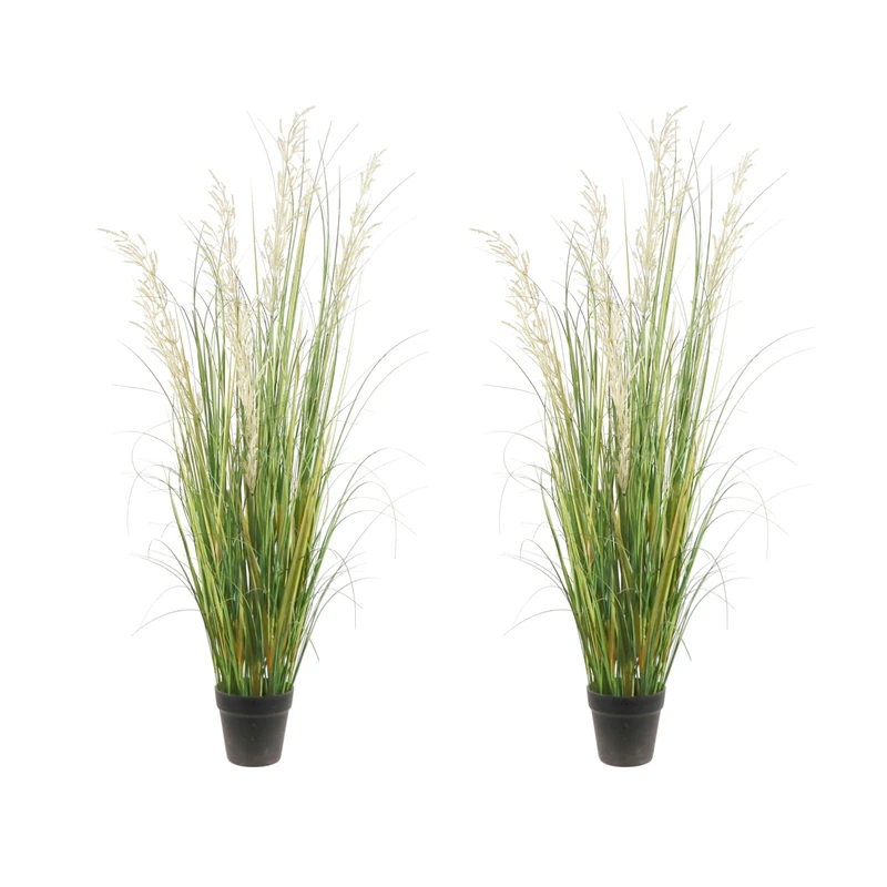 AfanD Artificial Plant, 47in Tall, 2pk Grass, Faux House Plant in Pot, Indoor Decorative Flowers & Plants, Housewarming Gift