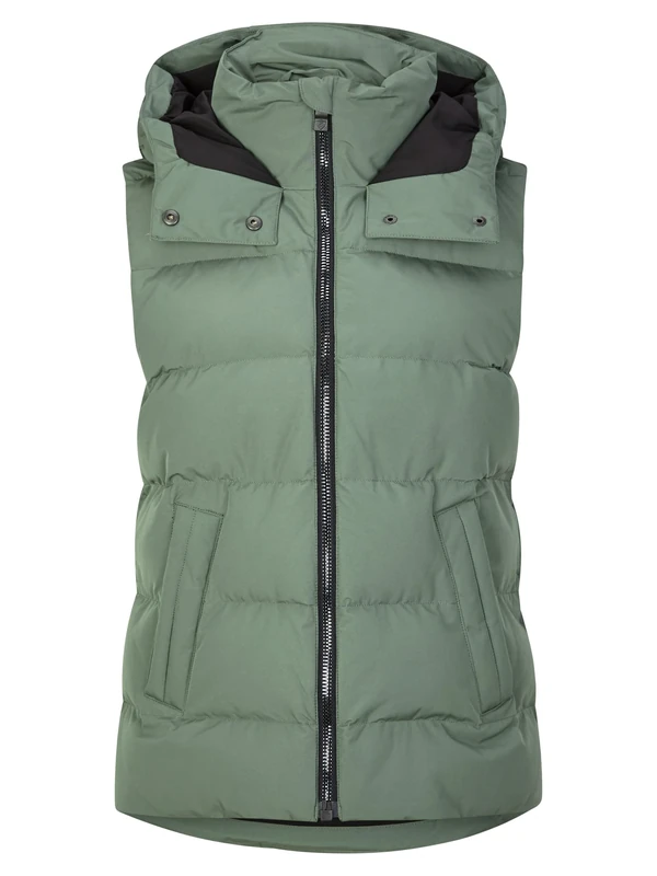 Ziener Women's Tulja Vest leisure, sports, micro down, warm, fashionable, Green Mud, 44 (EU)