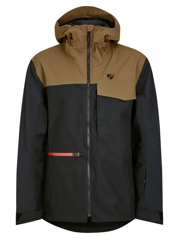 Ziener Men's Tiatu Ski Jacket/Freeride Sympatex, PFC Free, Wool, Black Walnut, 48 (EU)