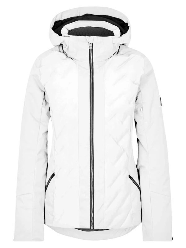 Ziener Women's Taris Primaloft ski Jacket, Waterproof, PFC Free, White, 38