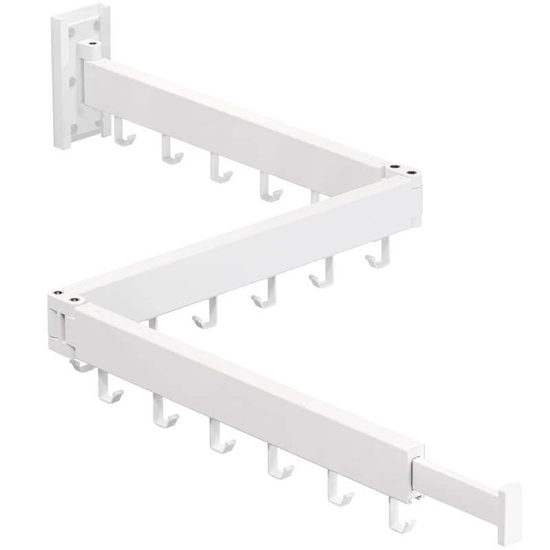 Clothes Drying Rack Wall Mounted,Drying Rack Clothing,Laundry Drying Rack Wall Mount,Collapsible Drying Racks for Laundry,Retractable,Foldable,Clothes Hanger Rack,Clothes Dryer Rack,White Color