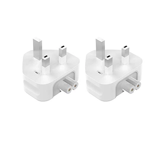 10 Pcs Mac UK Plug Adapter, DGTRD 3 Pin UK AC Wall Adapter Charge Plug Head for MacBook Pro Air Mac iBook iPhone iPod iPad etc