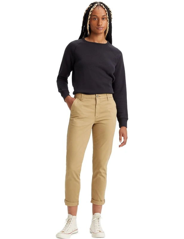 DOCKERS Women's Weekend Chino Slim Pants, HARVEST GOLD, 28W Regular