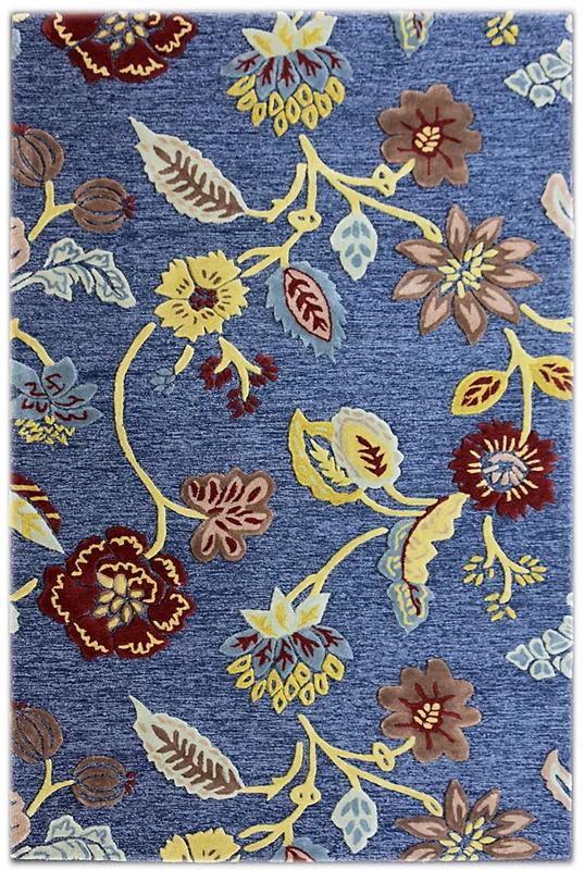 Flowers 1510 Blue 122 x 183 cm