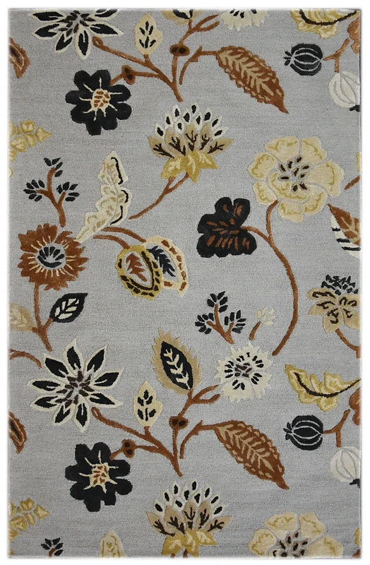Bakero Flowers 1510 Silver 153 x 244 cm - Image 1