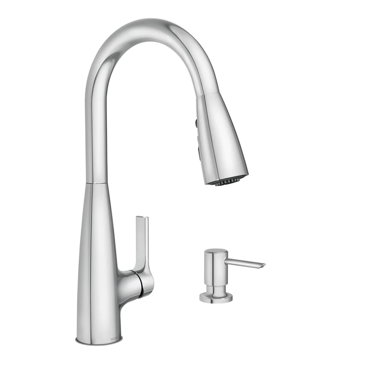 Moen 87627 Haelyn Single-Handle Pull-Down Sprayer Kitchen Faucet with Reflex and Power Clean, Chrome
