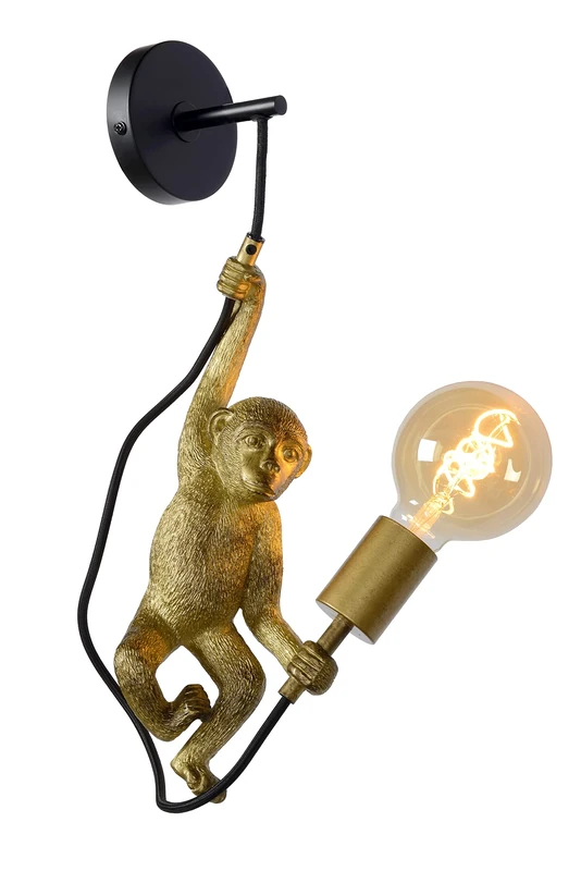 LUCIDE Extravaganza Chimp - Wall Light - 1xE27 - Black