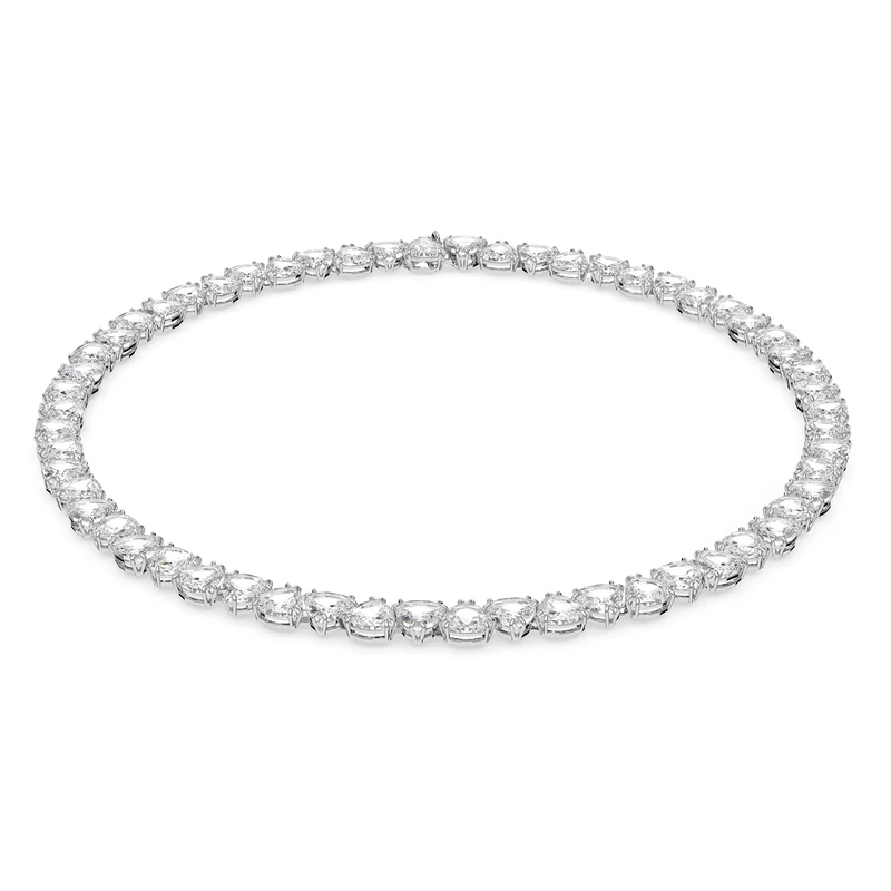 Swarovski Millenia All-Around Necklace, Clear White Trillion Cut Crystal in Rhodium Plated Setting, from the Millenia Collection