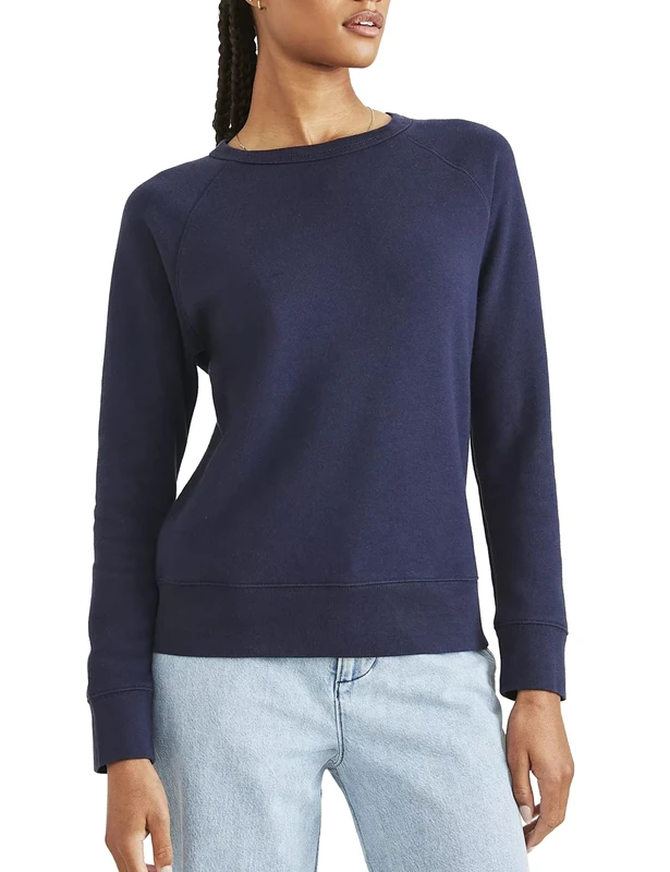 Dockers Women's Crewneck Sweatshirt Pants, Navy Blazer, XS